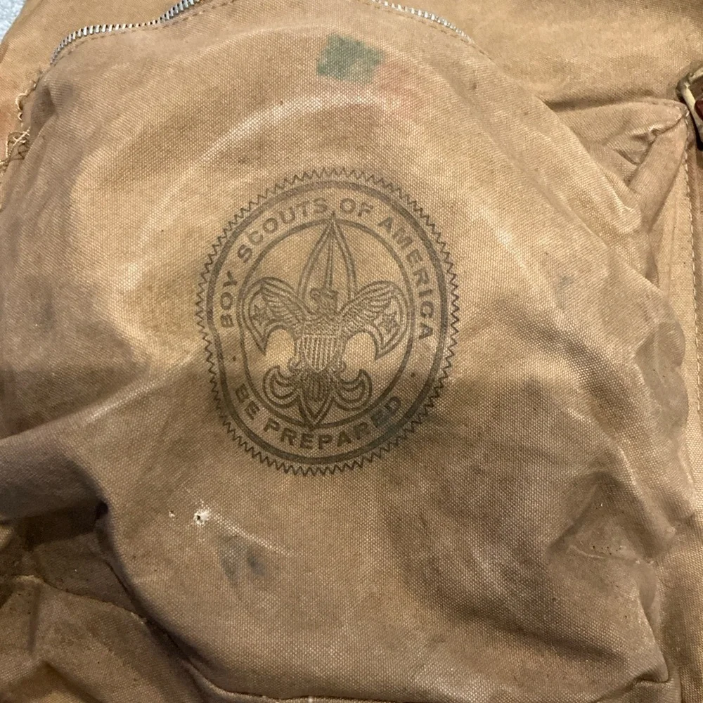 Vintage Boy Scouts Hiking, Canvas Backpack, And Cooking Set for‎ Outdoor Camping